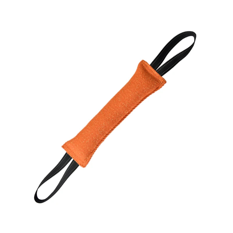 Boudin à tirer pour chien orange à deux poignées