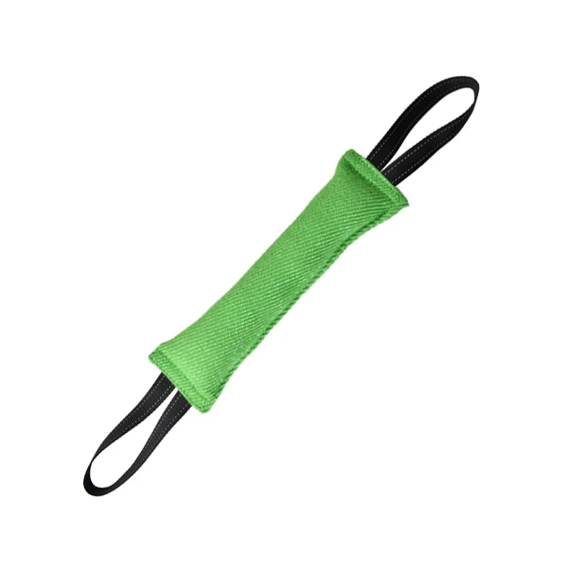 Boudin à tirer pour chien vert à deux poignées
