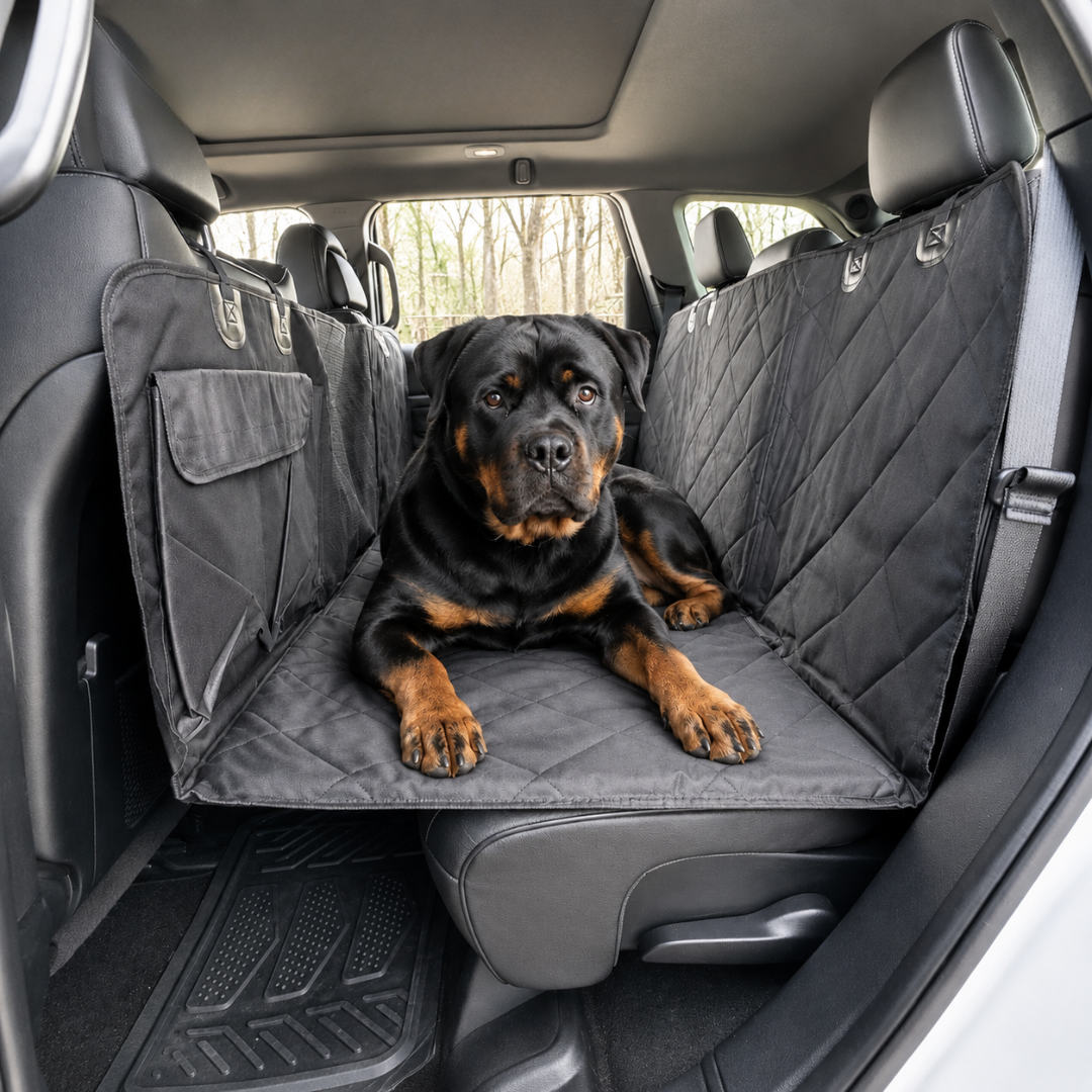 Bâche Protection Voiture Chien - Voyage Serein