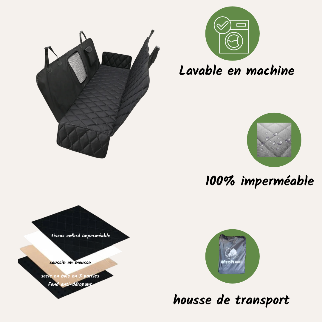 Bâche Protection Voiture Chien - Voyage Serein